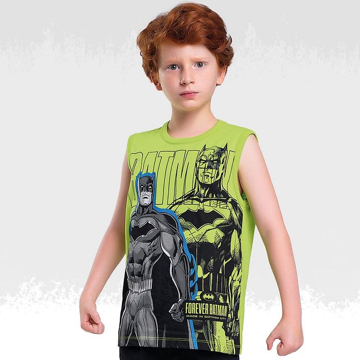 Regata em meia malha batman