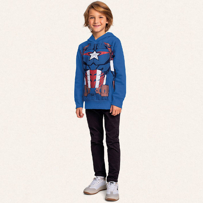 Blusão com capuz em moletom Os Vingadores