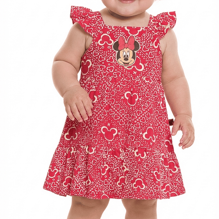 Vestido minnie em meia malha