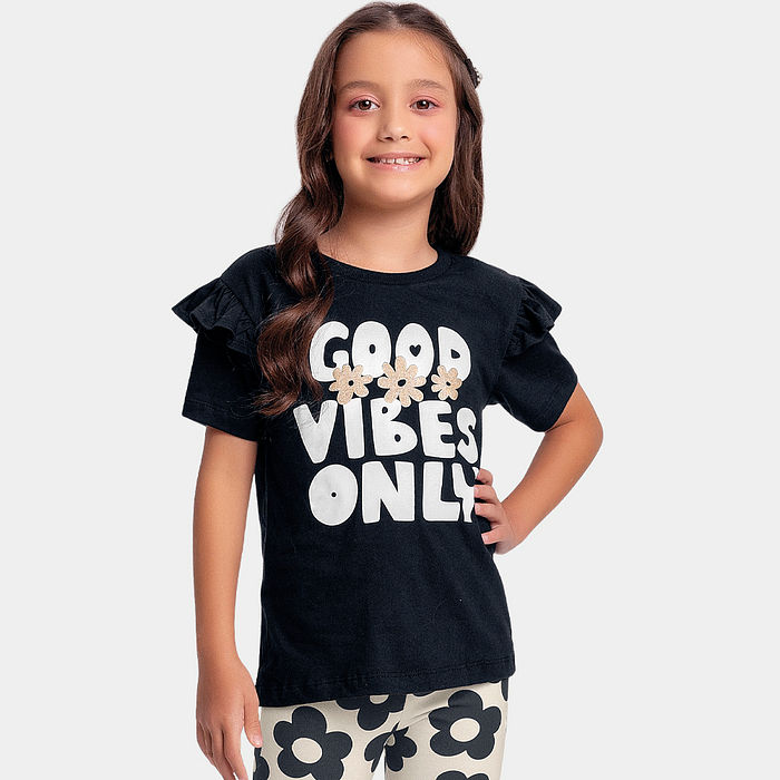 Conjunto blusa e legging floral