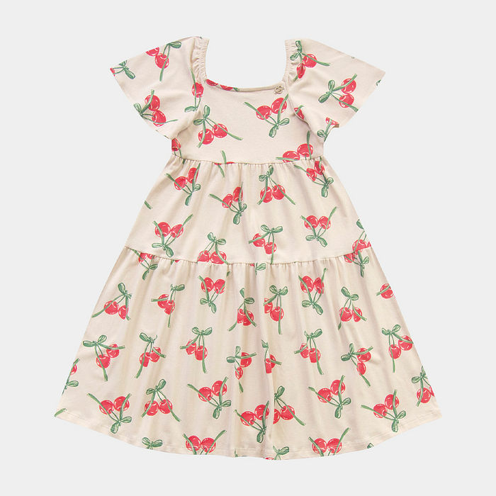 Vestido midi de cereja