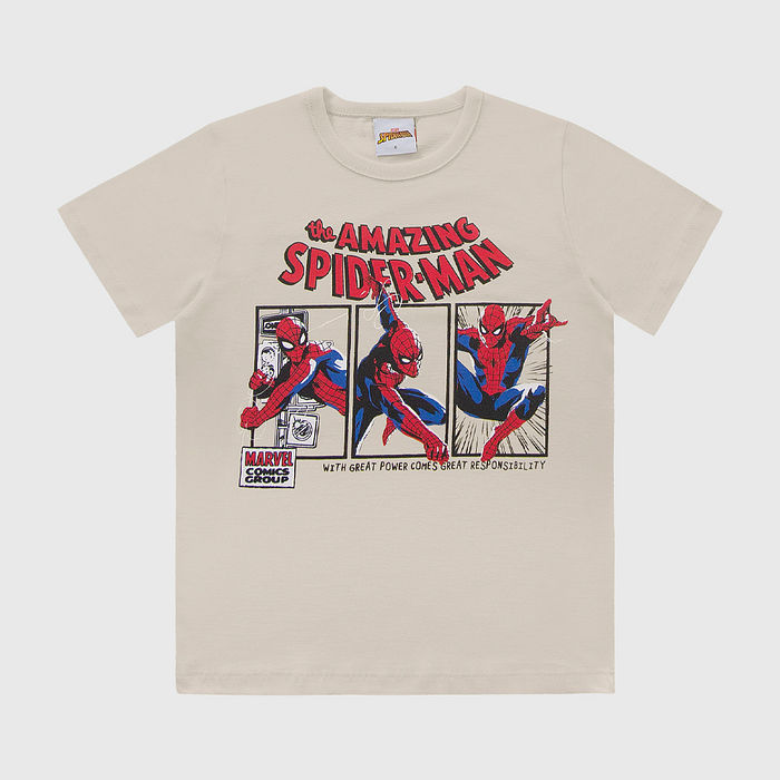 Camiseta do homem-aranha em meia malha