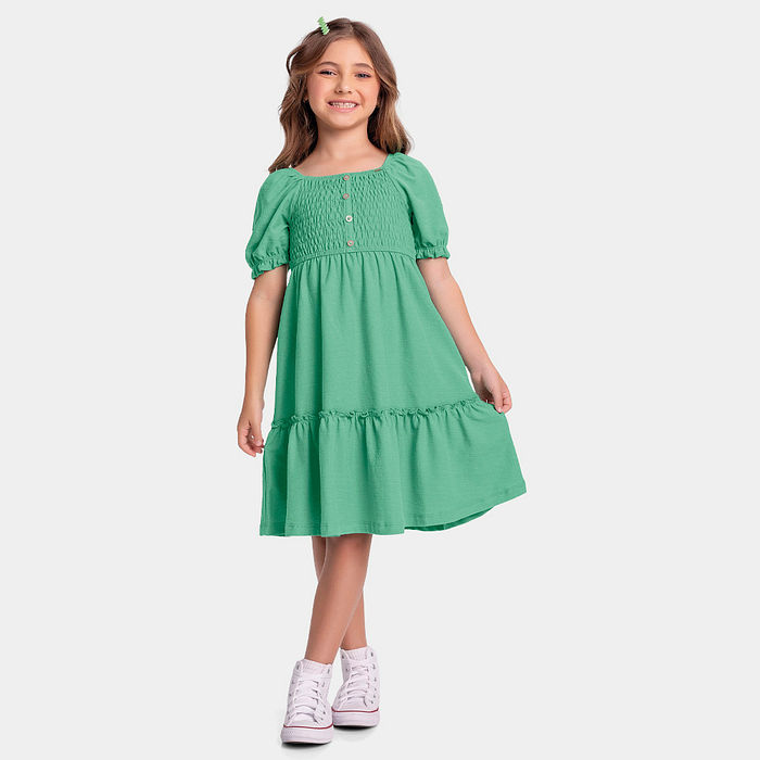 Vestido midi em malha florence com lastex