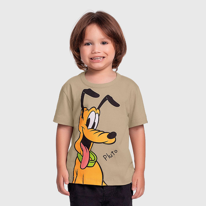 Camiseta em meia malha Pluto Mickey
