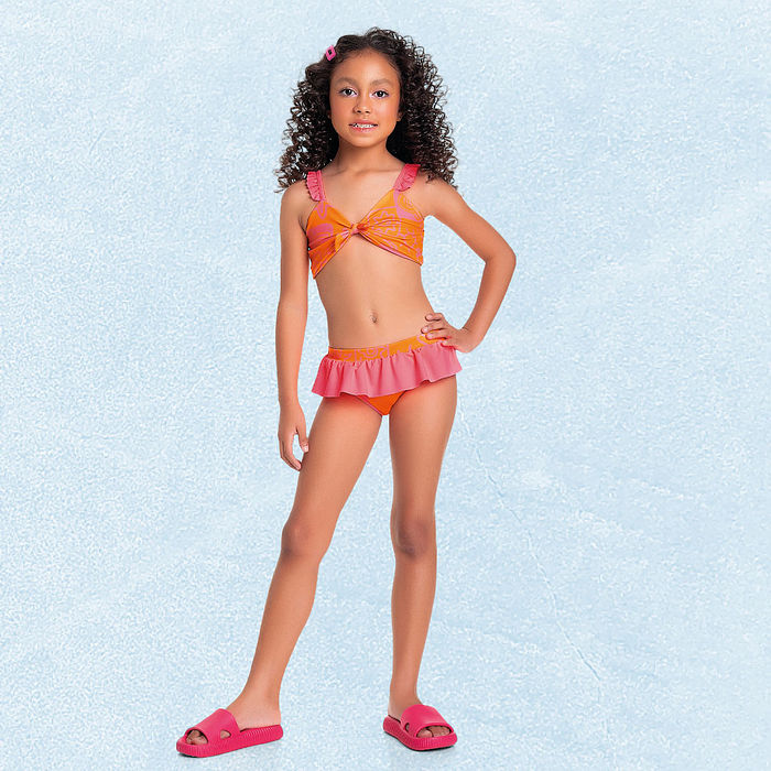 Conjunto biquíni top e calcinha com forro em cotton poliéster