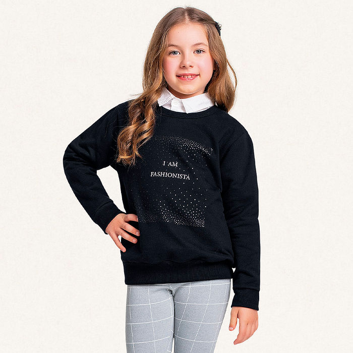 Conjunto blusão em moletom e legging xadrez em molecotton molinê fashionista