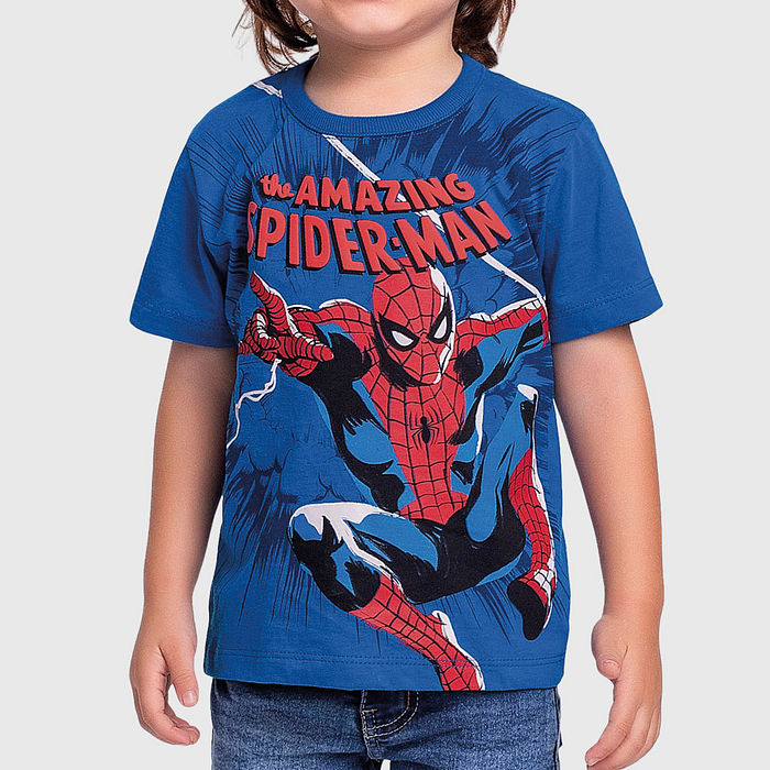 Camiseta em meia malha spider-man