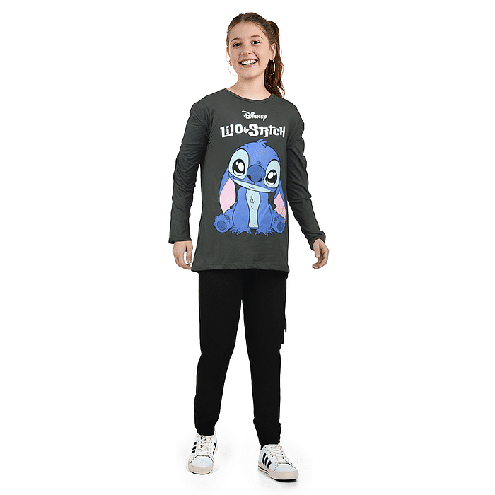 Blusa manga longa Lilo & Stitch