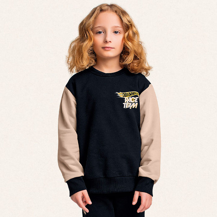 Conjunto blusão e calça em moletom race team Hot Wheels