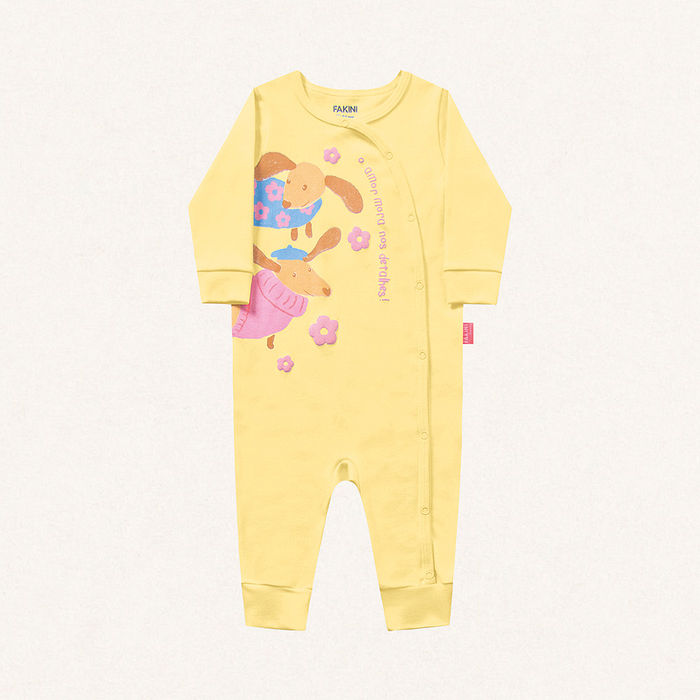 Macacão manga longa em suedine dogs