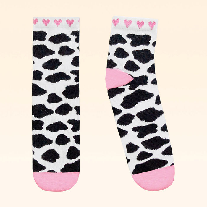 Meia cano curto vaquinha