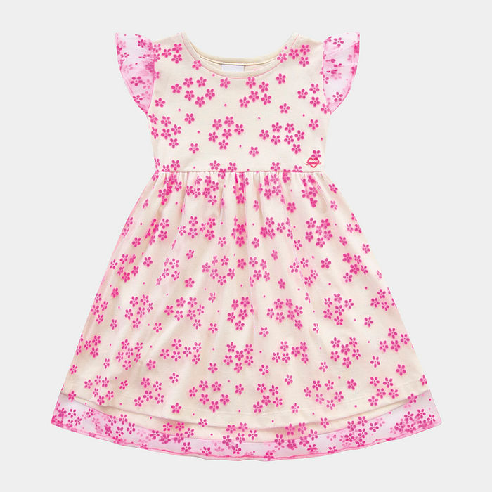 Vestido em tule flocking