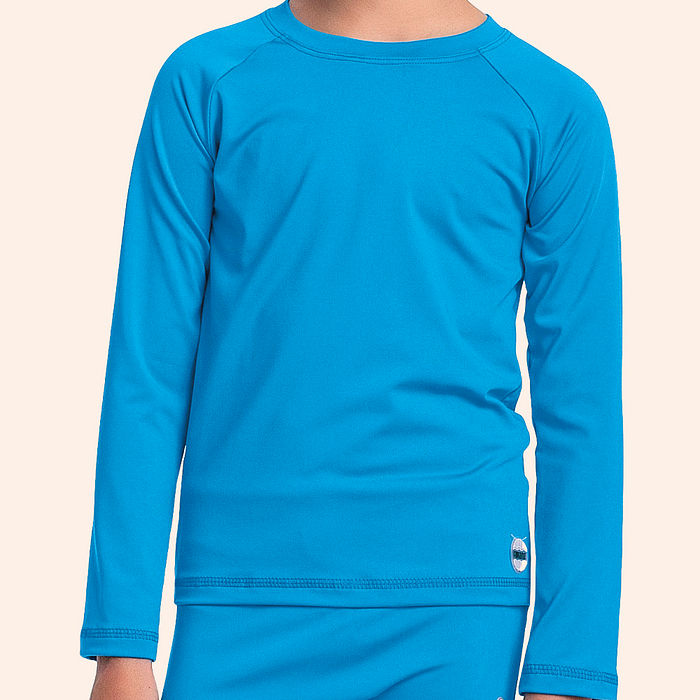 Camiseta manga longa em cotton poliéster