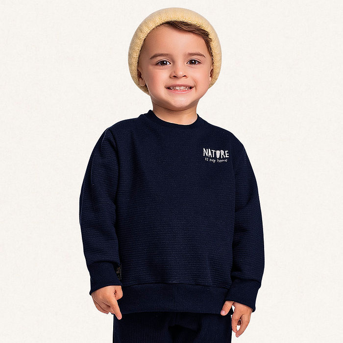 Blusão em moletom lótus natureza