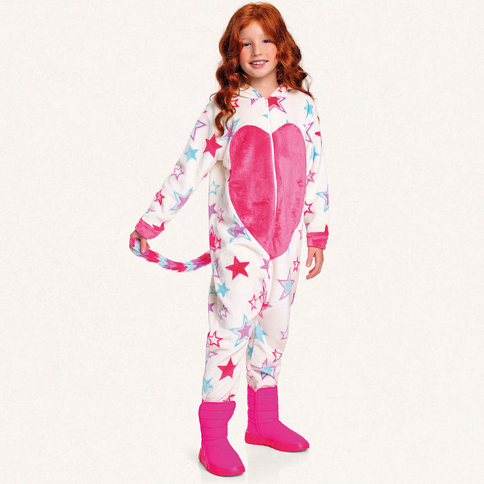 Kigurumi unicórnio em fleece