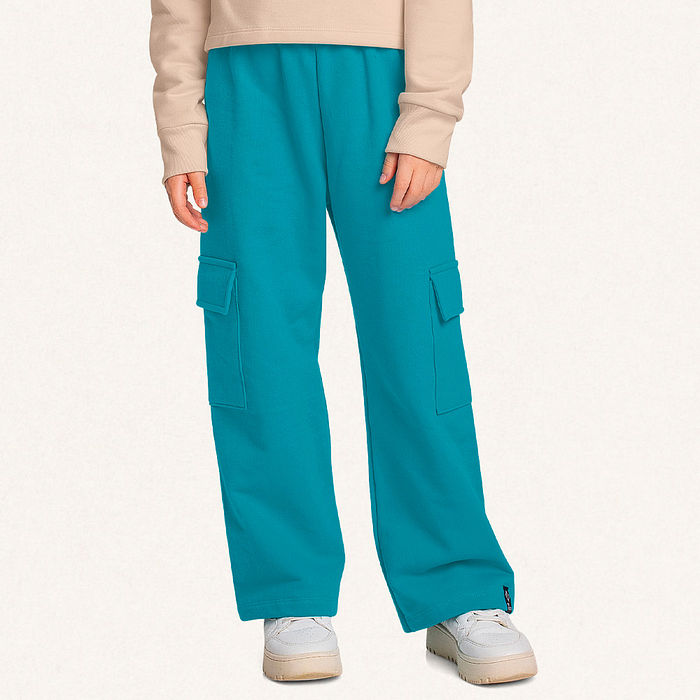 Calça em moletom com bolso cargo