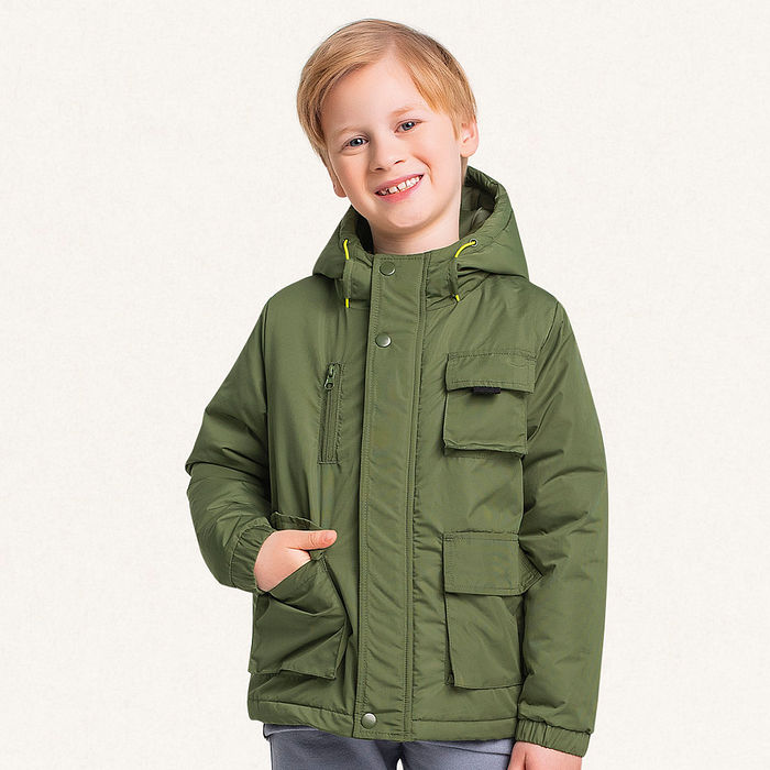 Jaqueta com capuz puffer com forro com bolso