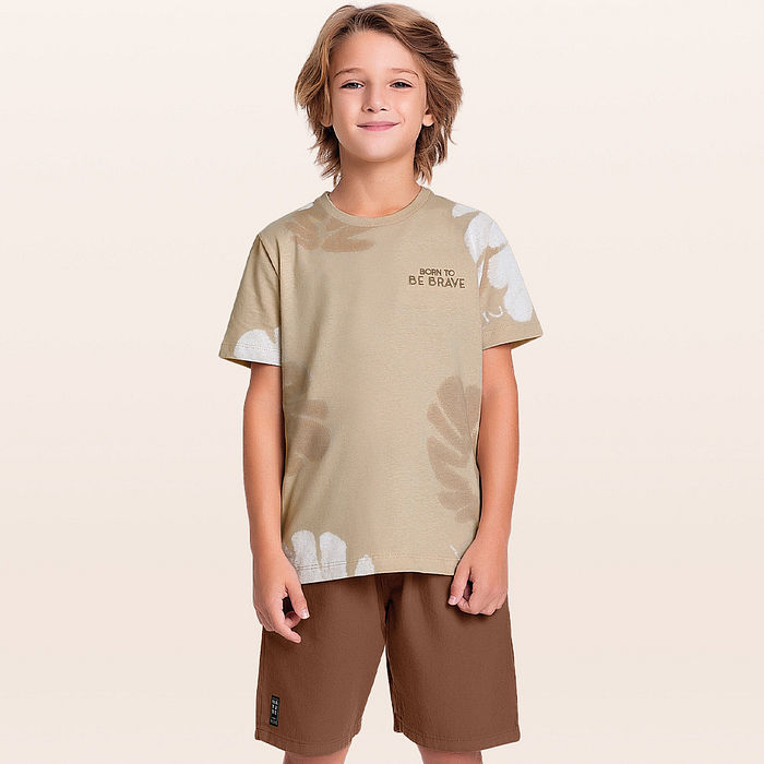 Conjunto camiseta e bermuda brave