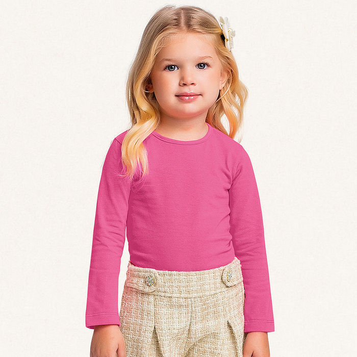 Conjunto blusa manga longa em cotton e short em Tweed