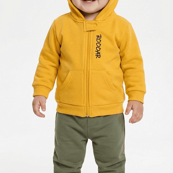 Conjunto jaqueta e calça em moletom