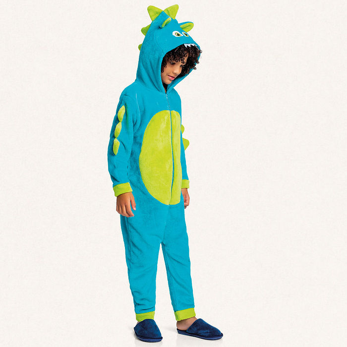 Kigurumi monstro em tecido fleece
