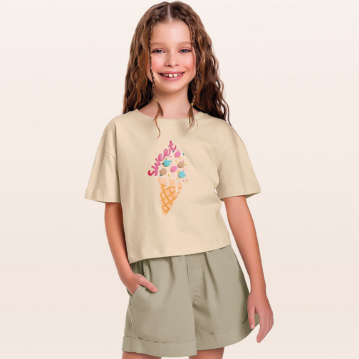 Blusa em meia malha poá fashion