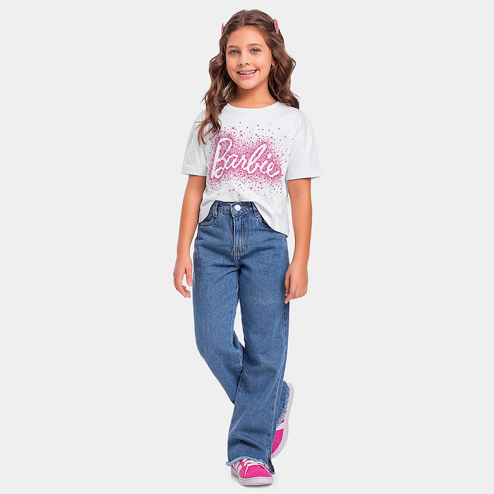 Blusa Barbie detalhe em glitter