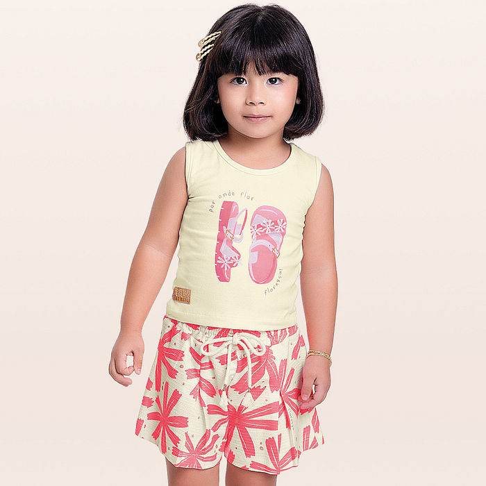 Conjunto regata e short floribela