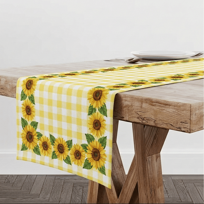 Trilho de Mesa Caminho de Mesa Girassol - 50x140cm -   
