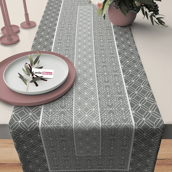 Trilho de Mesa Caminho de Mesa Classic Gray - 50x140cm -   