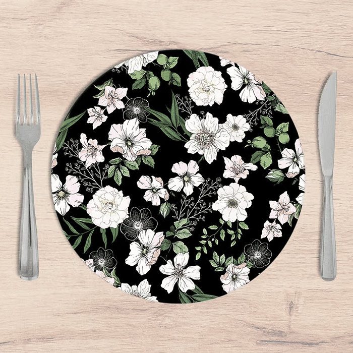 Kit: 4 Capas de SOUSPLAT Redondo Amelia Rosa - 35x35 -