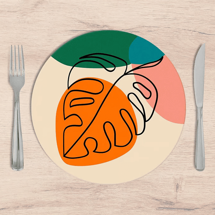 Kit: 4 Capas de Sousplats Redondo Tai - 35x35 