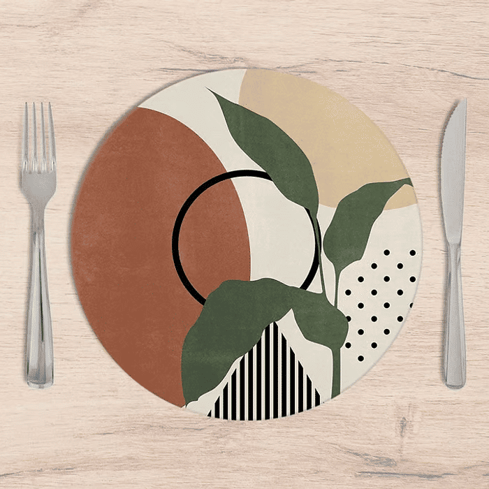 Kit: 4 Capas de Sousplat Redondo House Island - 35x35 