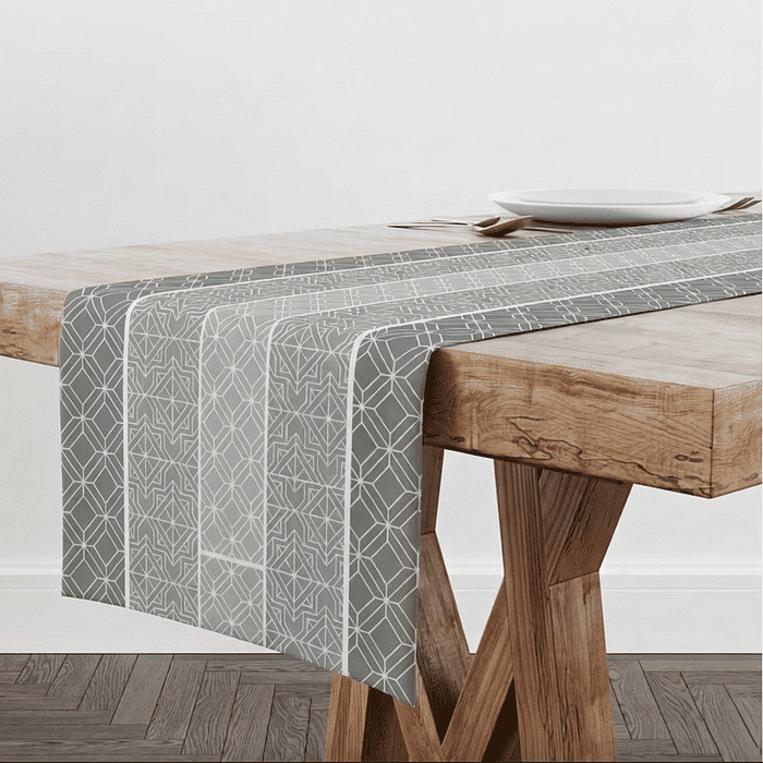 Trilho de Mesa Caminho de Mesa Classic Gray - 50x140cm -   
