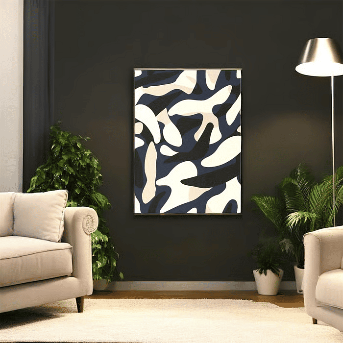 Tela Decorativa Grande Luna Preto