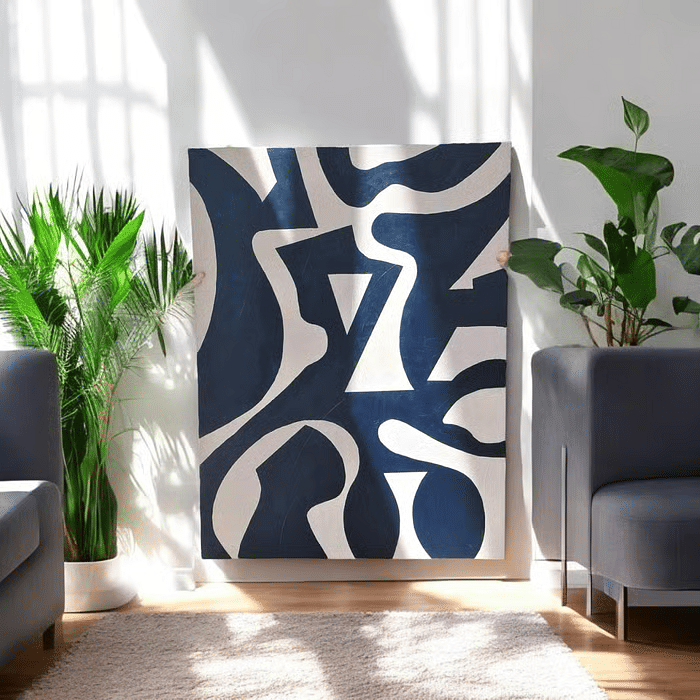 Tela Decorativa Grande Manuela Azul