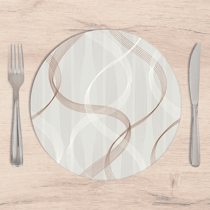 Kit: 4 Capas de SOUSPLAT Redondo Doxie Caqui - 35x35 -   