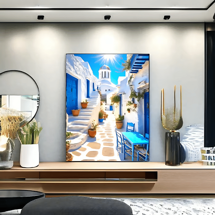 Tela Decorativa Grande Beatriz Azul