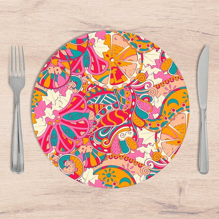 Kit: 4 Capas de SOUSPLAT Redondo Artistic - 35x35 