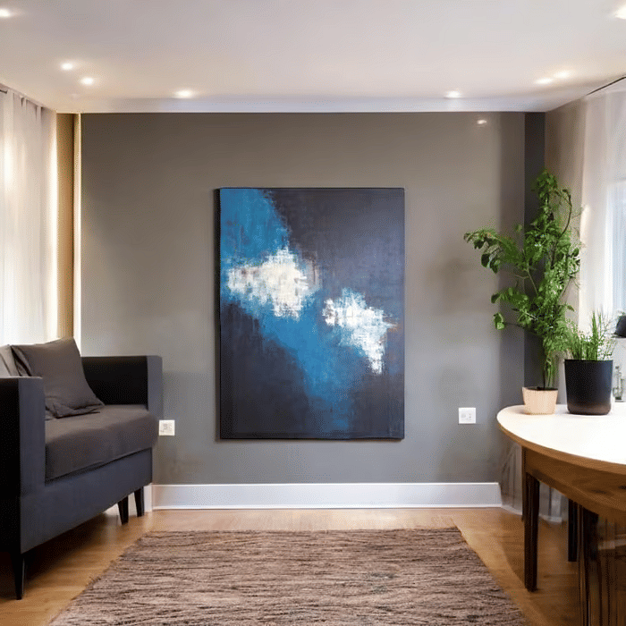 Tela Decorativa Grande Zara Azul