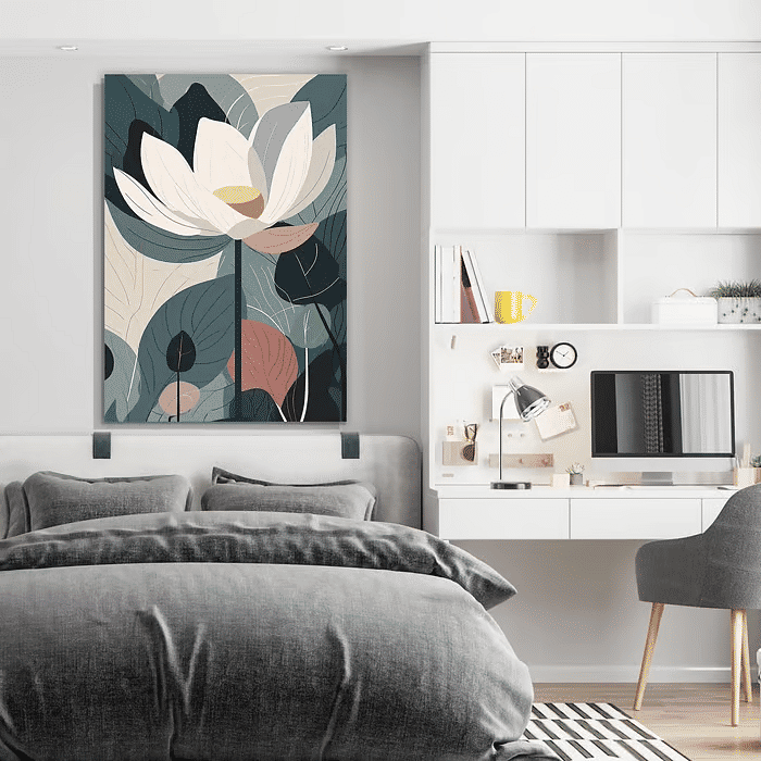 Tela Decorativa Grande Lotus Flower