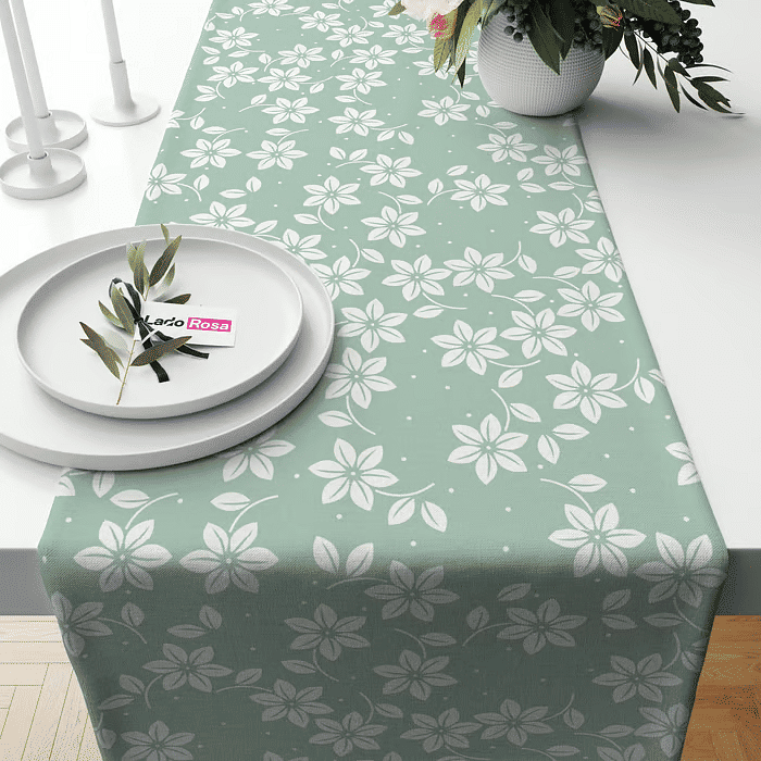 Trilho de Mesa Caminho de Mesa Flor meu Jardim - 50x140cm -