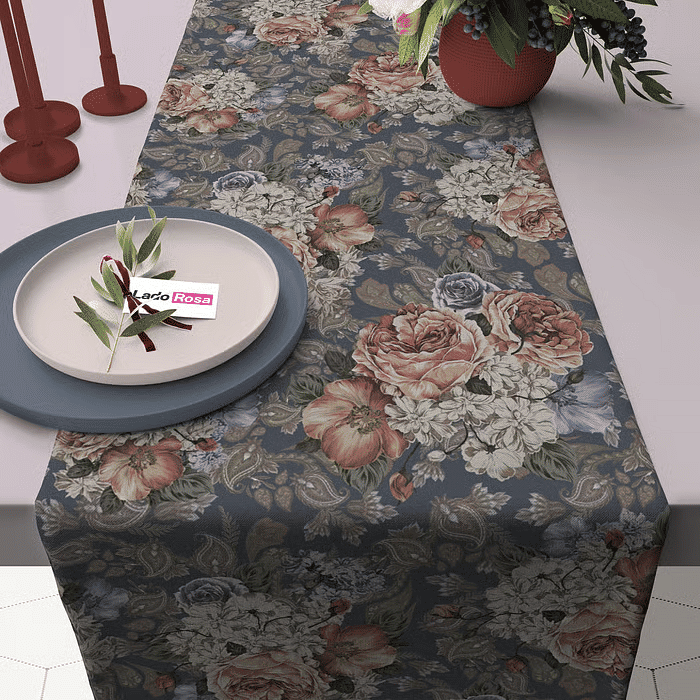 Trilho de Mesa Caminho de Mesa Janaina - 50x140cm -   