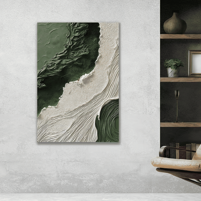 Tela Decorativa Grande Texture Green 