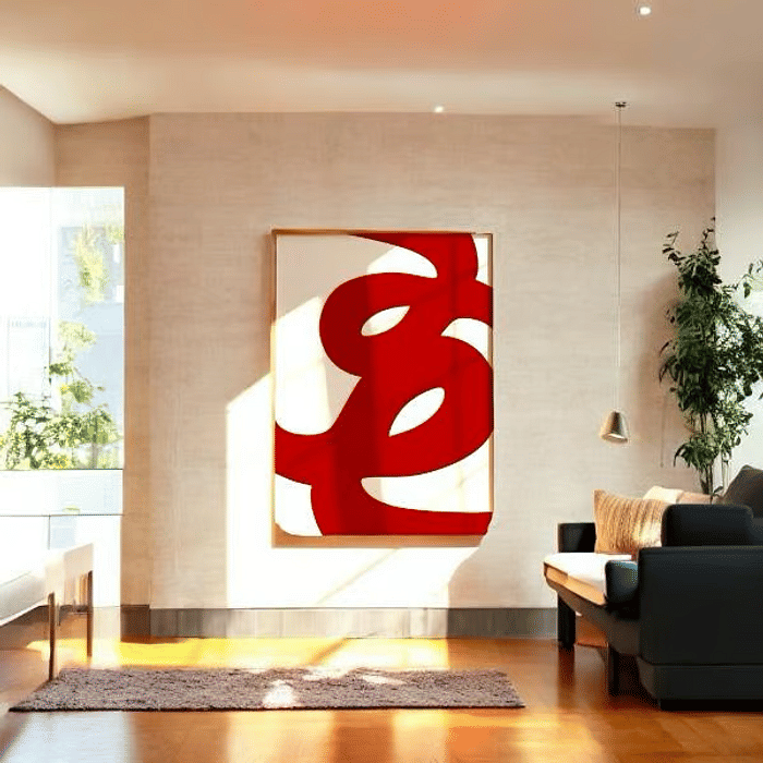 Tela Decorativa Grande Lia Vermelho