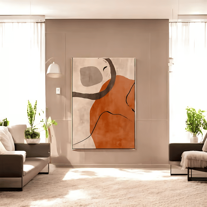 Tela Decorativa Grande Amelie Bege