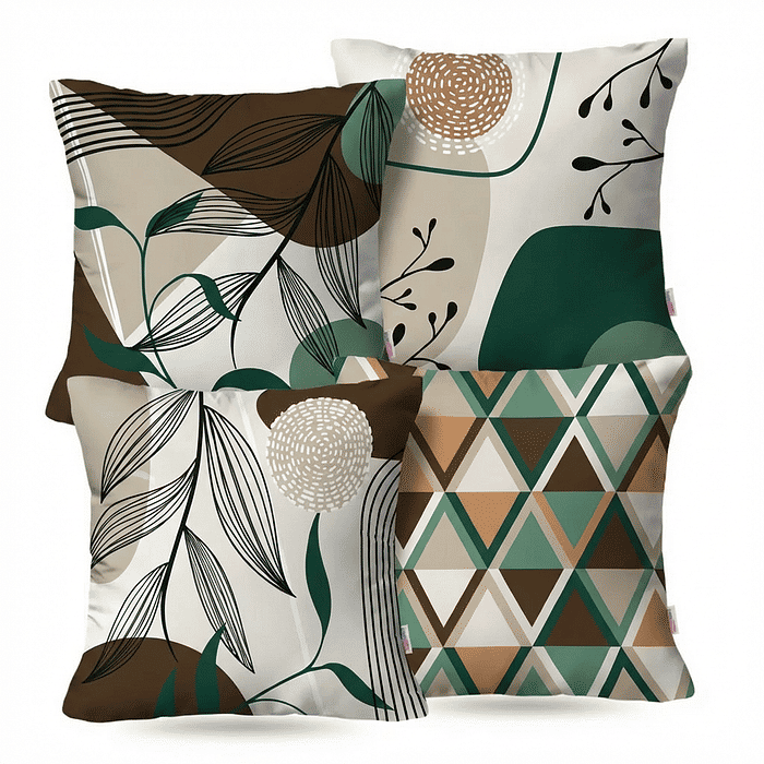 Kit: 4 Capas de Almofada Decorativas Ana Verde