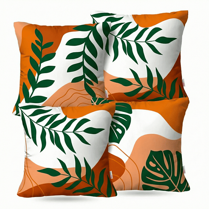 Kit 4 Capas de Almofada Decorativas Brown Island
