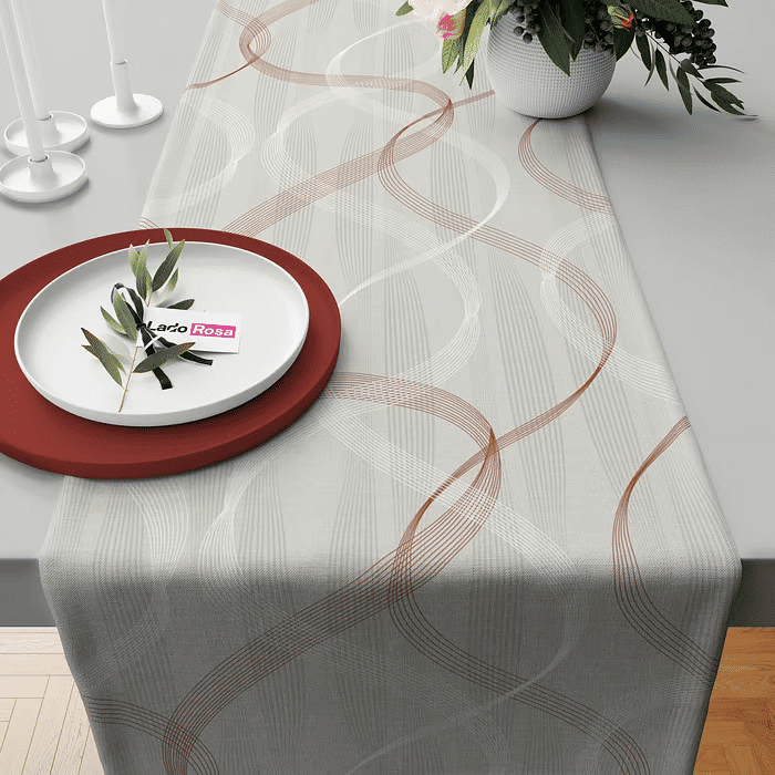 Trilho de Mesa Caminho de Mesa Doxie Caqui - 50x140cm -   