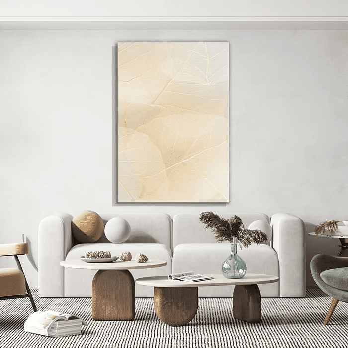 Tela Decorativa Grande Textures Leaf